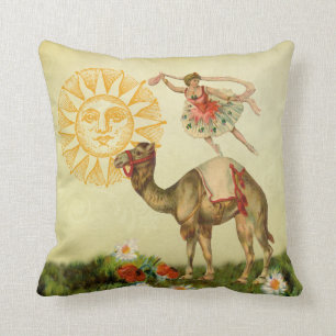 Vintage Dancer on a Camel Cushion