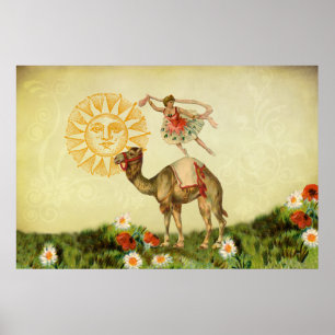 Vintage Dancer on a Camel Poster