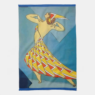 Vintage Dancer Tea Towel
