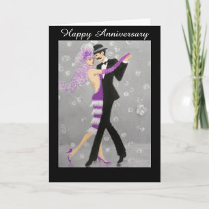 Vintage Dancers Anniversary Card