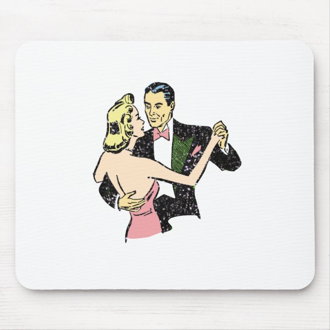 vintage dancing couple mouse pad (Front)