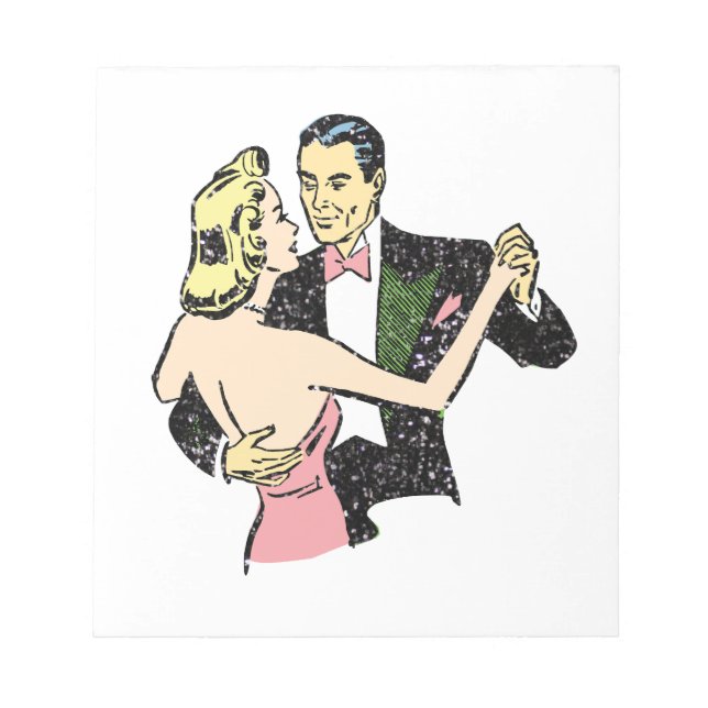 vintage dancing couple notepad (Front)