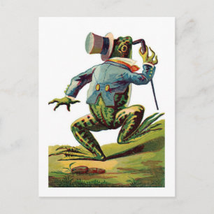 Vintage Dancing Frog Postcard
