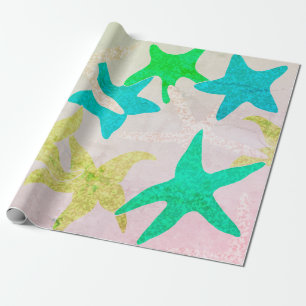 Vintage Dancing Starfish Wrapping Paper