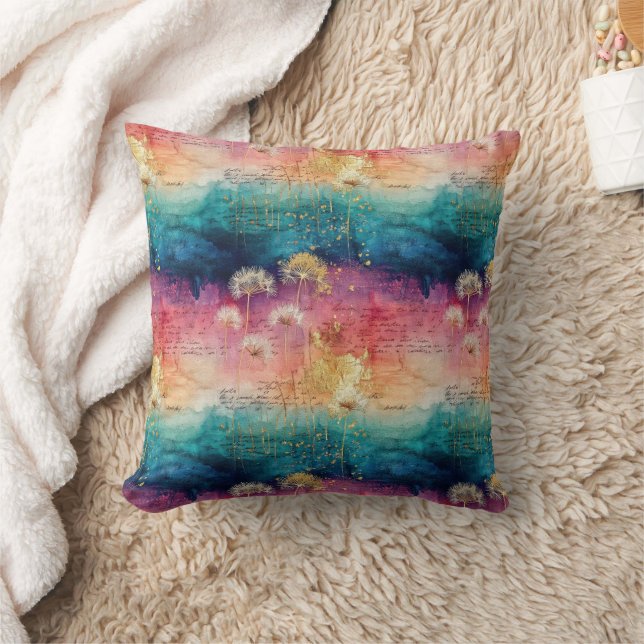 Vintage Dandelion Abstract Pattern (1) Cushion (Blanket)