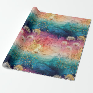 Vintage Dandelion Abstract Pattern (1) Wrapping Paper