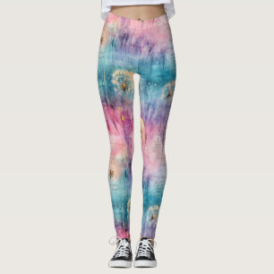 Vintage Dandelion Abstract Pattern (6) Leggings