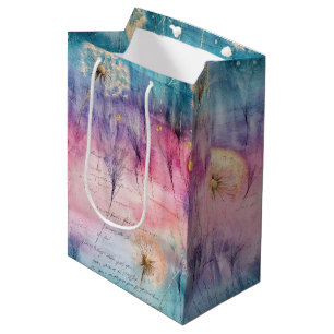 Vintage Dandelion Abstract Pattern (6) Medium Gift Bag