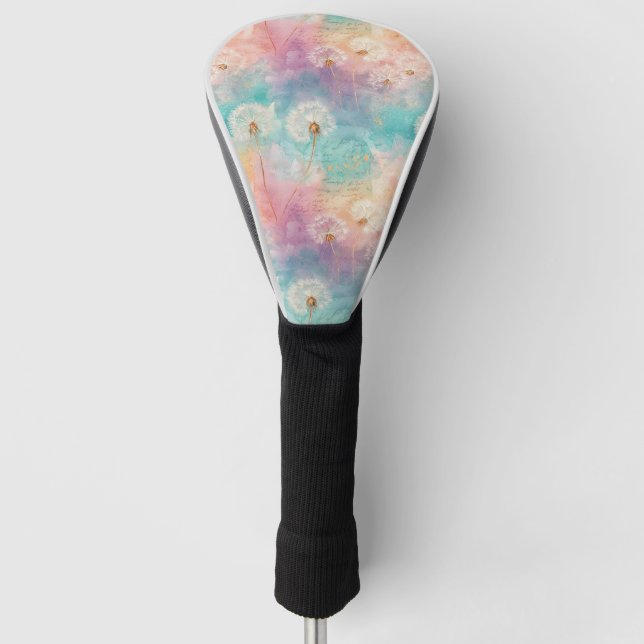 Vintage Dandelion Abstract Pattern (8) Golf Head Cover (Front)