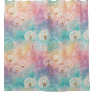 Vintage Dandelion Abstract Pattern (8) Shower Curtain