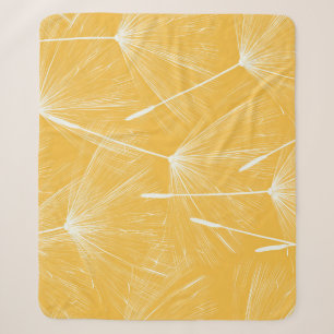 Vintage Dandelions: Seamless Pattern Sherpa Blanket