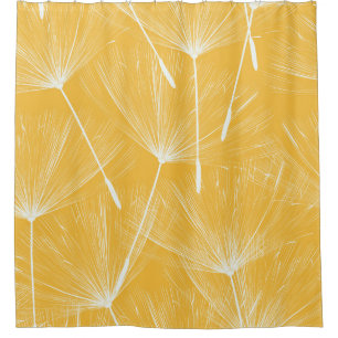 Vintage Dandelions: Seamless Pattern Shower Curtain