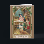 Vintage Danish Religious Christmas Greeting Card<br><div class="desc">Retro / Vintage Danish Christmas greeting card.  Beautiful image of Mary,  Joseph and shepherds adoring the Baby Jesus.  Glædelig Jul !  Merry Christmas!</div>