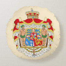 Vintage Danish Royal Coat of Arms of Denmark