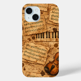 Vintage Dark Academia Aesthetic Patterns iPhone 15 Case