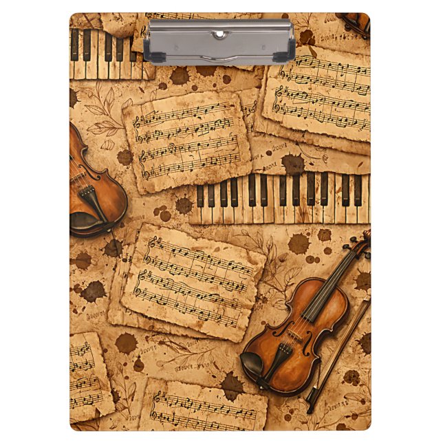 Vintage Dark Academia Aesthetic Patterns Clipboard (Front)