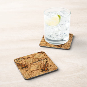 Vintage Dark Academia Aesthetic Patterns Coaster