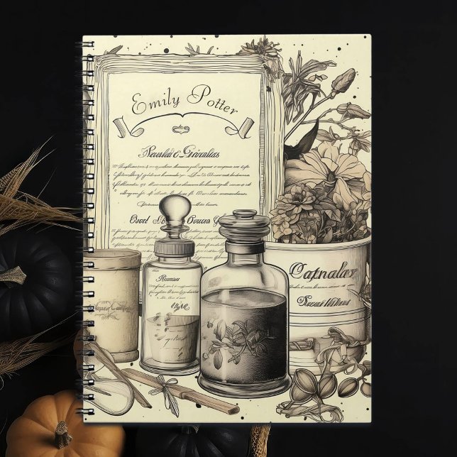 Vintage Dark Academia Botanical and Potion Custom Notebook (Creator Uploaded)