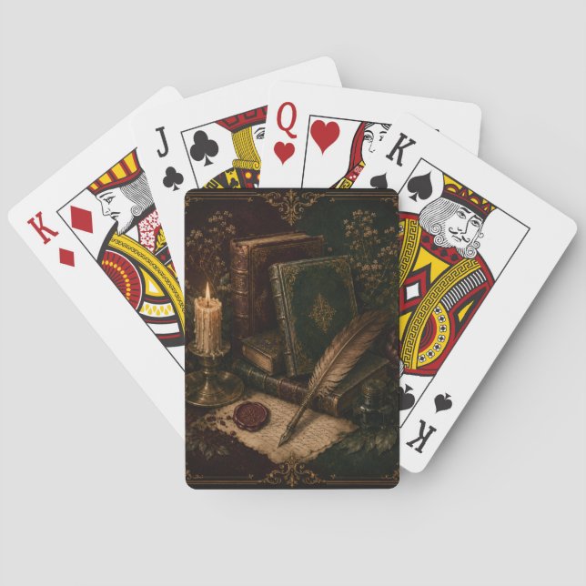 Vintage Dark Academia Playing Cards  (Back)