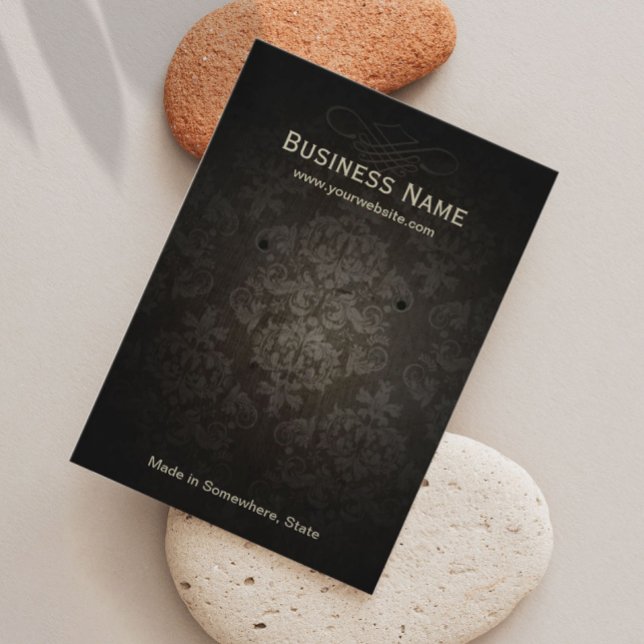 Vintage Dark Damask Jewelry Earring Display (Creator Uploaded)