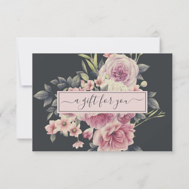 Vintage Dark Floral Logo | Gift Certificate (Front)