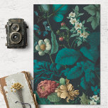 Vintage Dark Florals Decoupage Tissue Paper<br><div class="desc">Beautiful dramatic floral design on a dark background.</div>