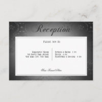 Vintage Dark Gothic Black Damask Wedding Reception