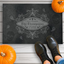 Vintage Dark Gothic Macabre Halloween Family Name