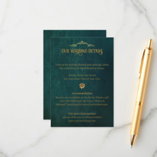 Vintage Dark Green Enclosure Card