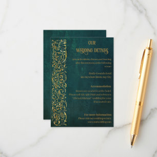 Vintage Dark Green Enclosure Card