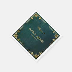 Vintage Dark Green Napkin