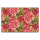 Vintage Dark Pink Roses Floral Pattern