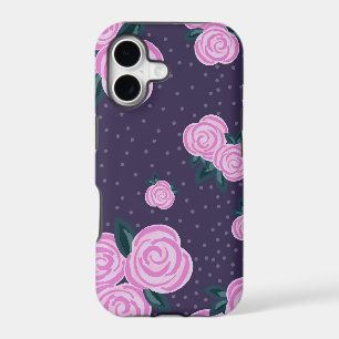 Vintage dark purple florals