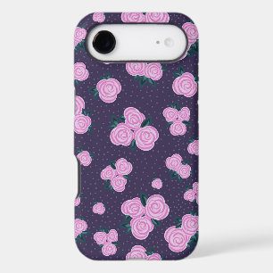 Vintage dark purple florals