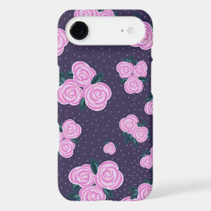 Vintage dark purple florals