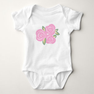 Vintage dark purple florals baby bodysuit
