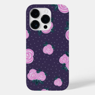 Vintage dark purple florals Case-Mate iPhone 14 pro case