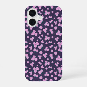 Vintage dark purple florals iPhone 16 case