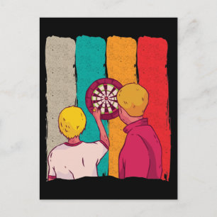 Vintage Dart Lover son father Darts Postcard