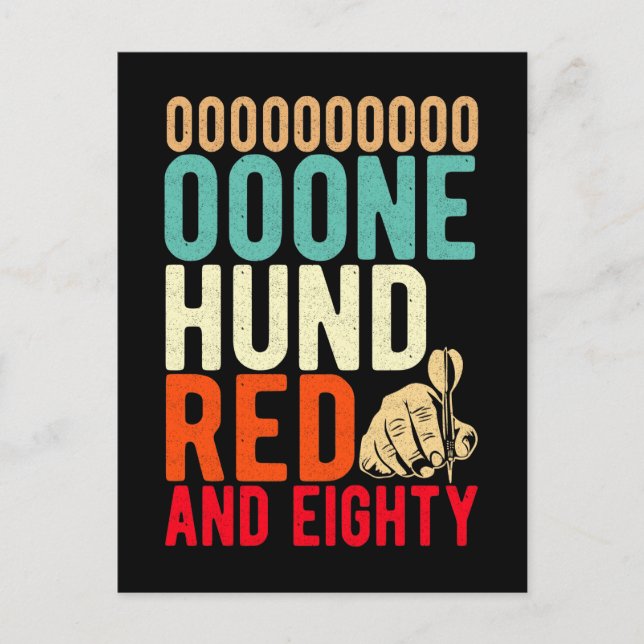 Vintage Darts 180 Dart Lover Postcard (Front)