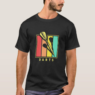 Vintage Darts Arrow Retro Dartboard Bullseye Pub S T-Shirt