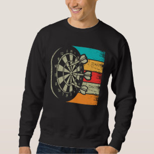 Vintage Darts Dartboard Bullseye Arrow Dart Lovers Sweatshirt