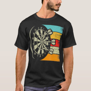 Vintage Darts Dartboard Bullseye Arrow Dart Lovers T-Shirt