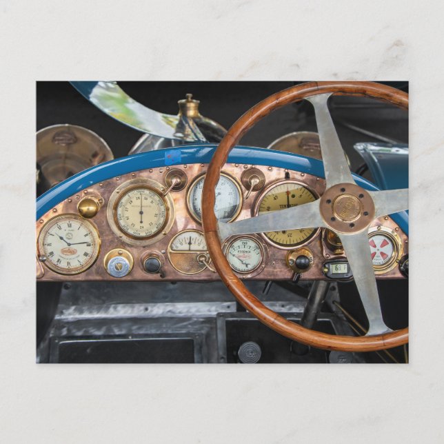 Vintage Dashboard  Postcard (Front)