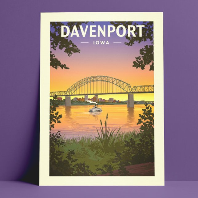 Vintage Davenport Iowa Postcard (Creator Uploaded)