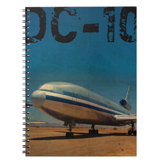 Vintage DC10 AirlinerNotebook Notebook (Front)
