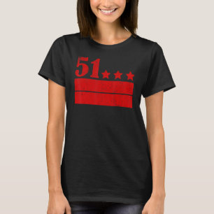 Vintage Dc Statehood Washington Dc Flag T-Shirt
