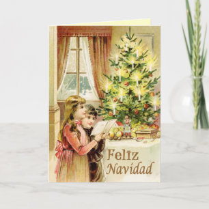 Vintage de Navidad 1902 Holiday Card