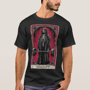 Vintage Deadlift Skeleton Halloween Gym Jokes Weig T-Shirt