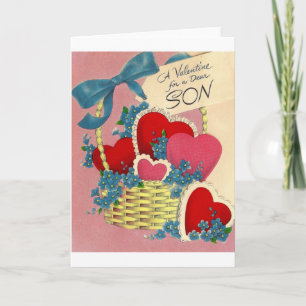Vintage Dear Son Valentine's Day Card